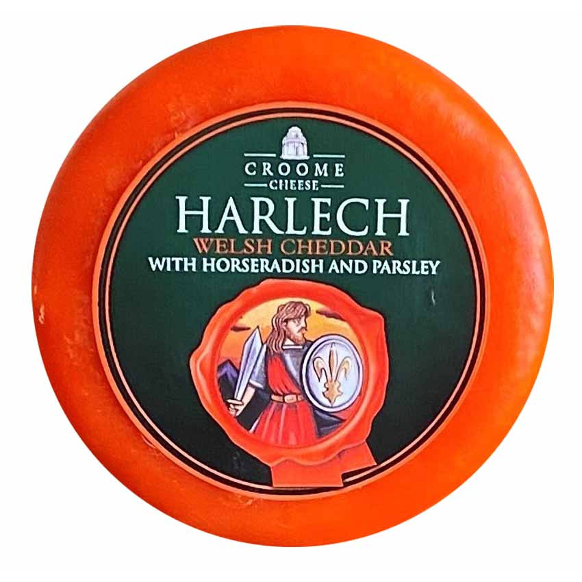 Blas ar Fwyd site Harlech, Horseradish & Parsley Cheddar 150g Wedge